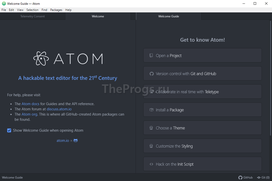 Atom Text Editor скриншот (фото)