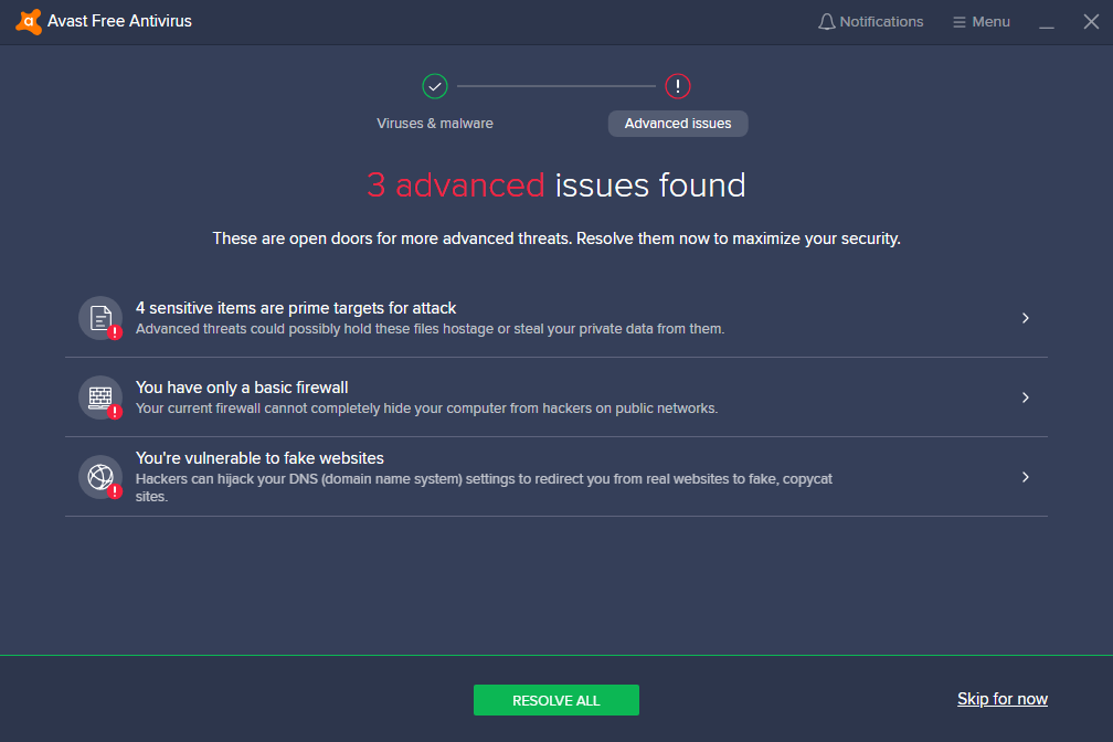 Avast Free Antivirus скриншот (фото)