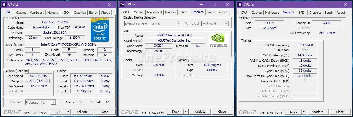 CPU-Z скриншот программы фото