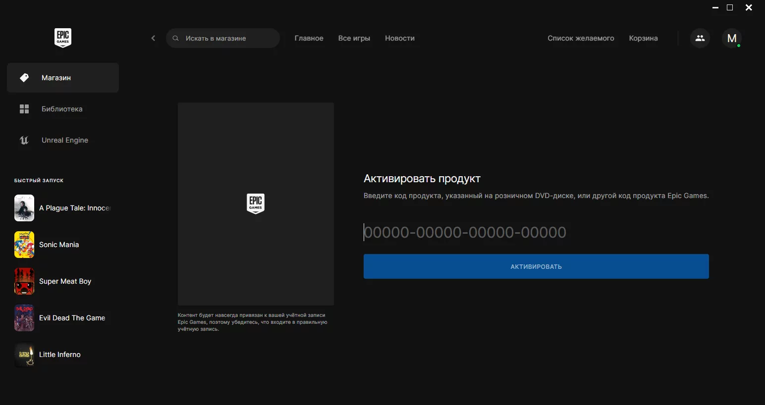 Epic Games Store скриншот (фото)
