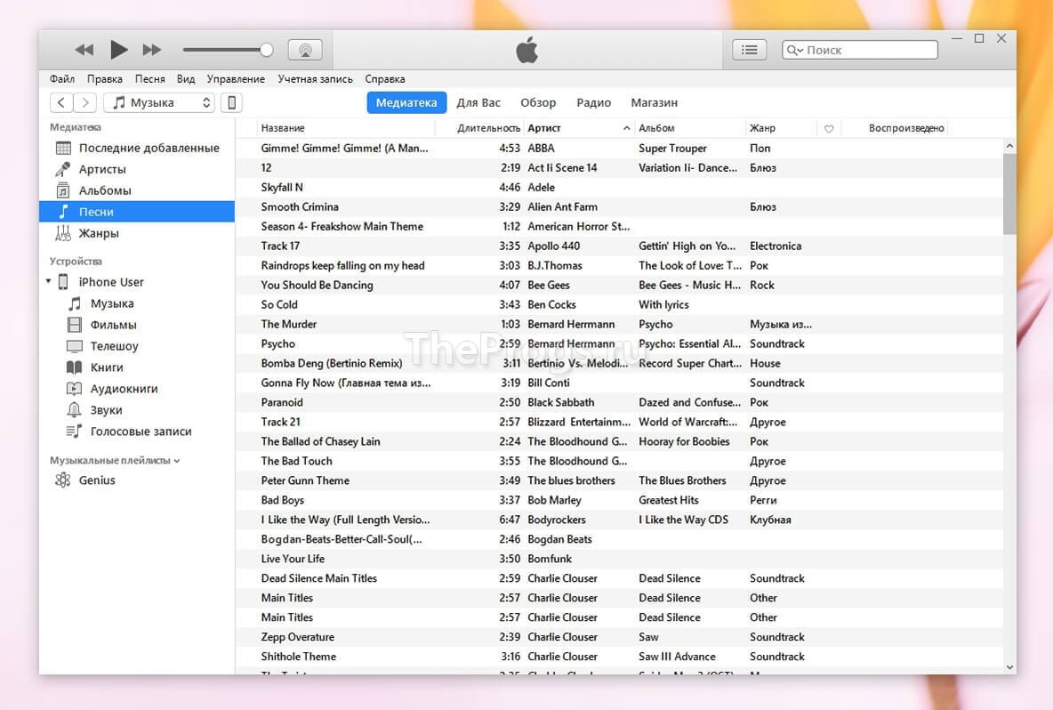 iTunes скриншот (фото)