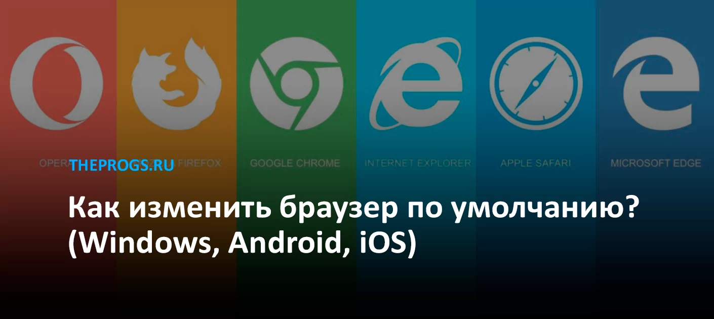 Как изменить браузер по умолчанию? (Windows, Android, iOS) (скриншот, фото)