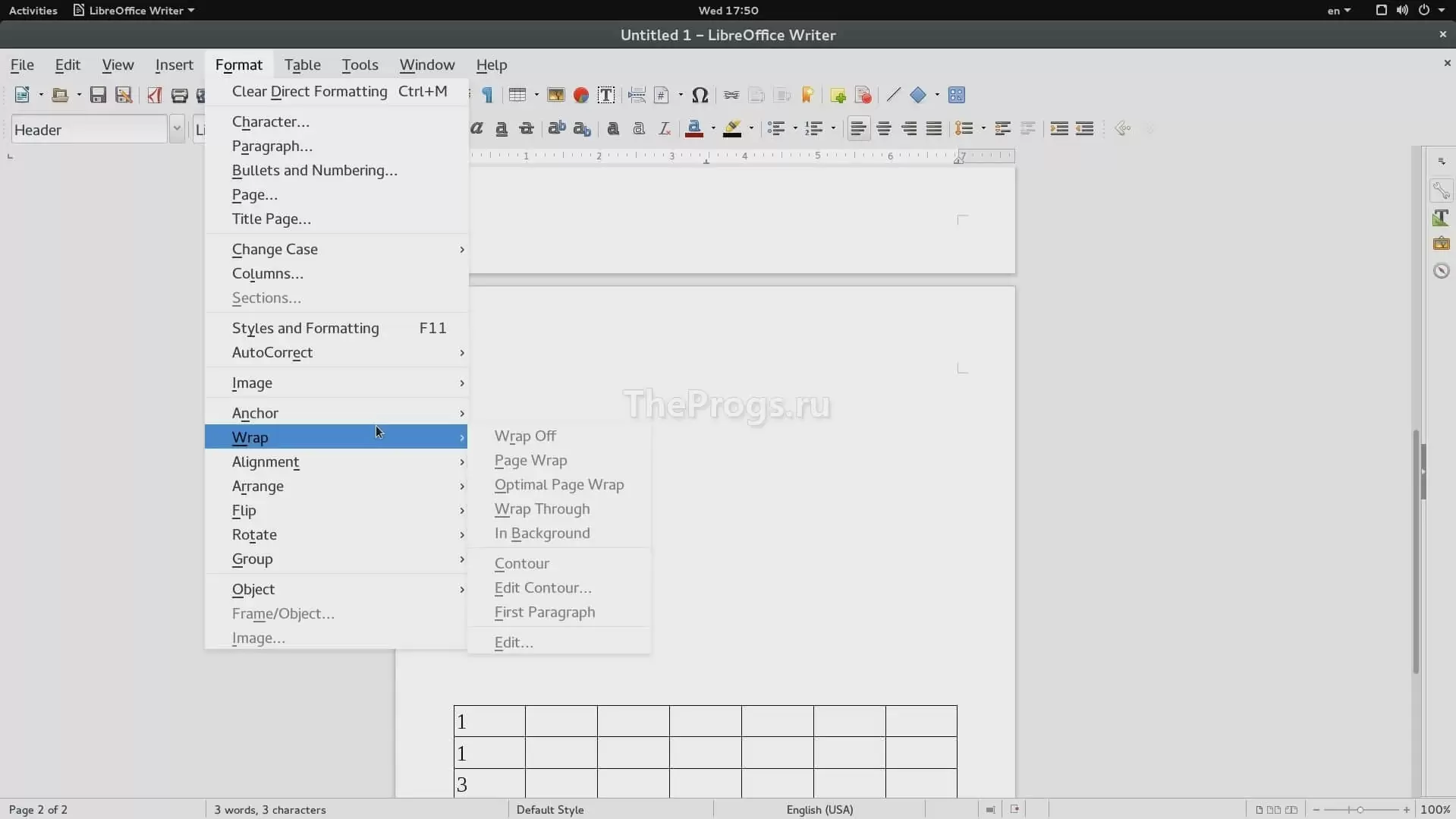 LibreOffice скриншот (фото)