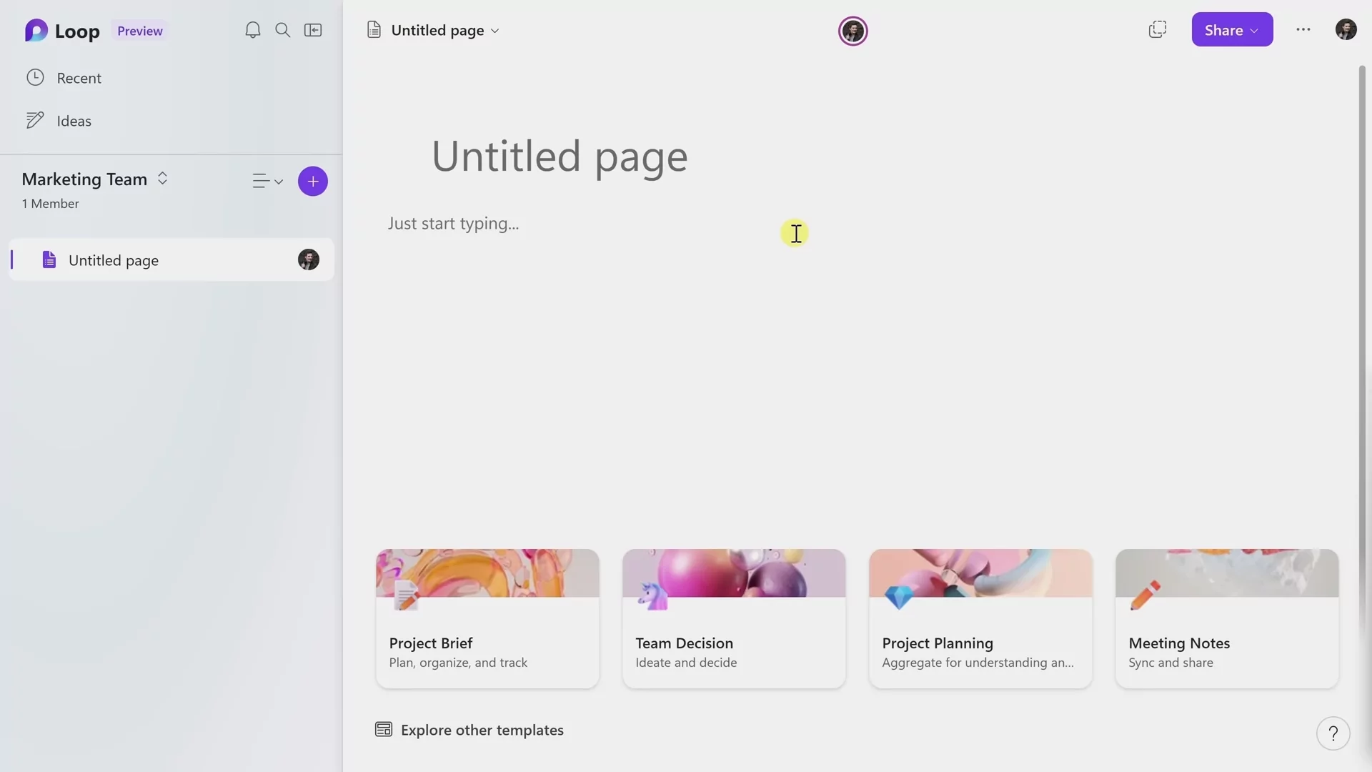 Microsoft Loop скриншот (фото)