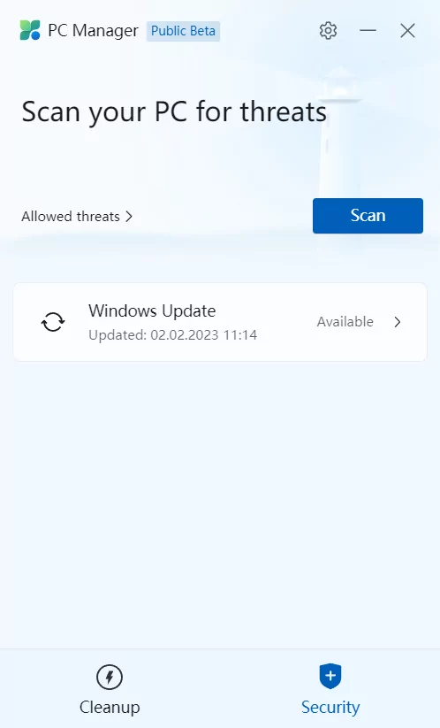 Microsoft PC Manager скриншот (фото)