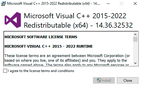 Microsoft Visual C++ (2015-2022) Runtime скриншот (фото)