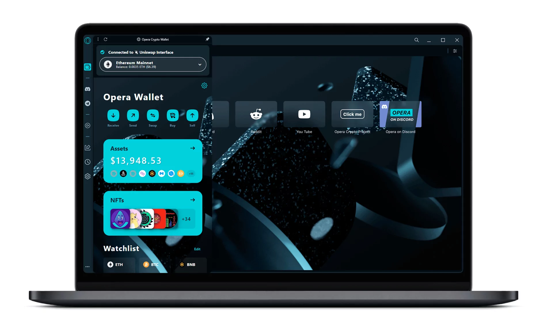 Opera Crypto Browser скриншот (фото)