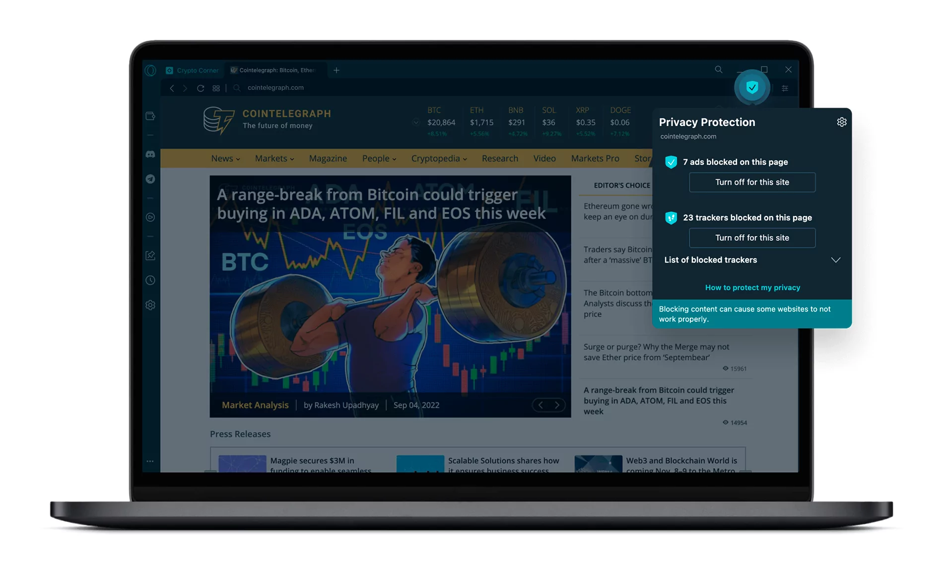 Opera Crypto Browser скриншот (фото)