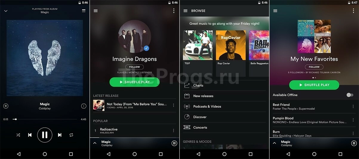 Spotify на Android устройствах фото