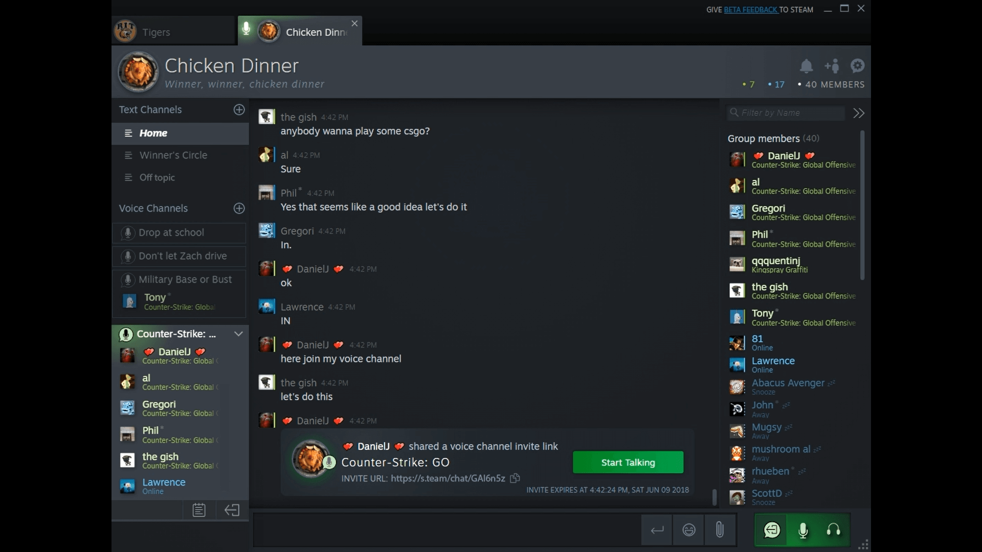 Steam Chat скриншот (фото)