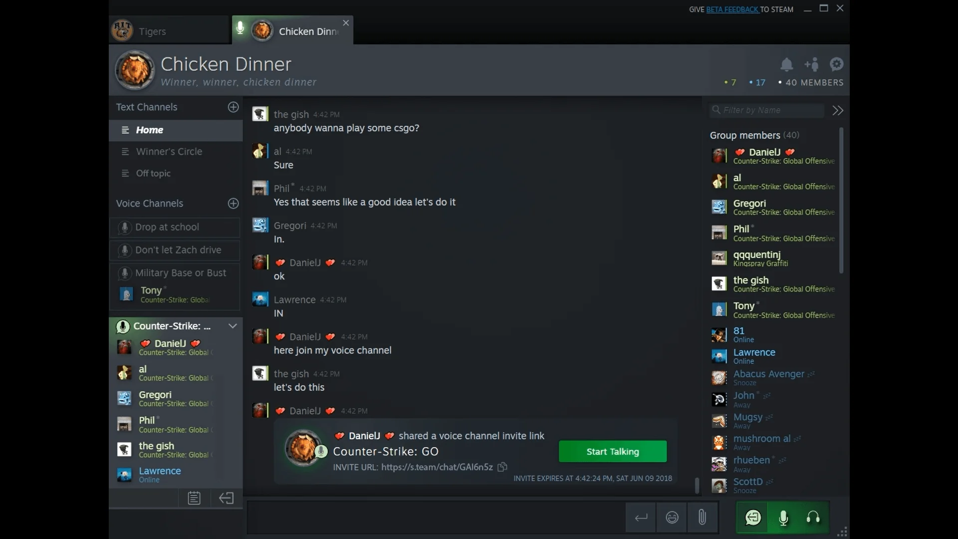 Steam Chat скриншот (фото)
