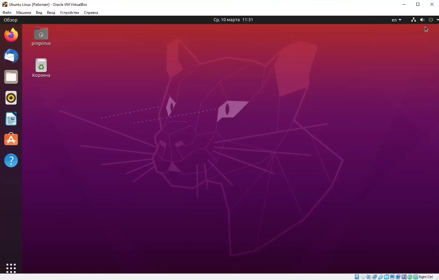 VirtualBox скриншот (фото)