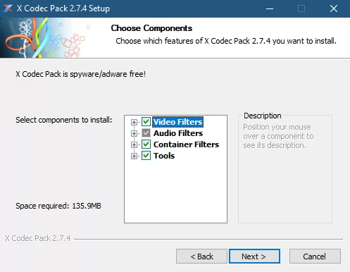 X Codec Pack скриншот (фото)
