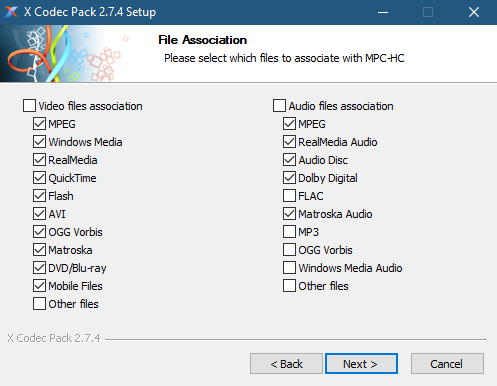 X Codec Pack скриншот (фото)